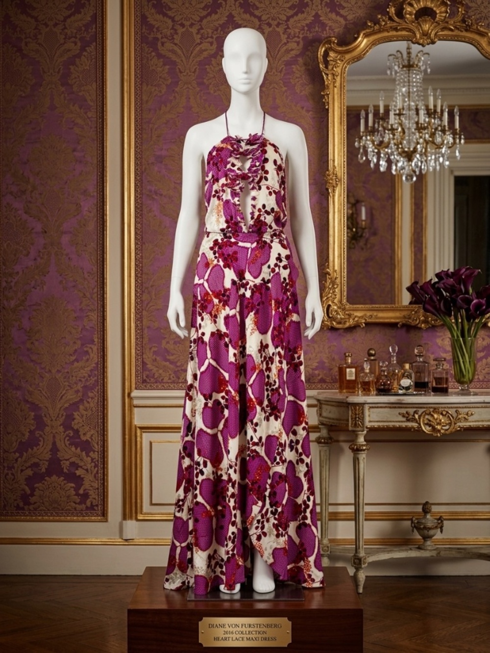Diane von Furstenberg halter maxi dress.